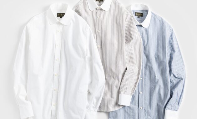 Women's banded collar dress shirt