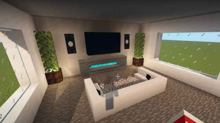 How to decorate a big room in minecraft