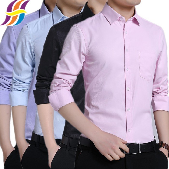 Sleeve shirt long shirts casual men slim turn dress down fit