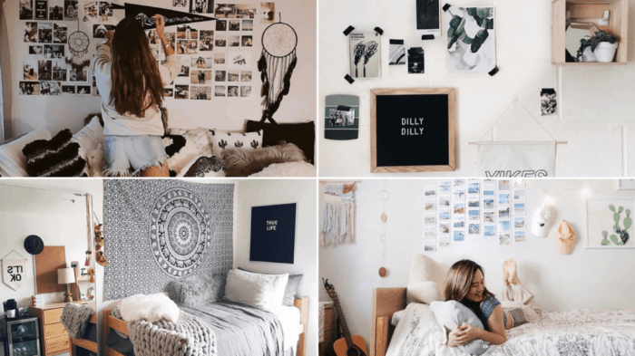 How to decorate dorm room with bare walls