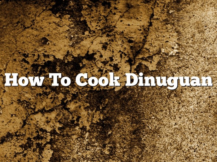 How to cook dinuguan ilonggo style