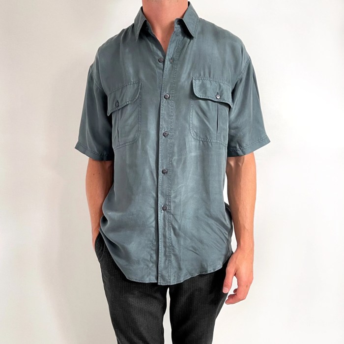 Dark teal mens dress shirt