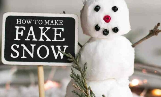 How to make fake snow for decoration