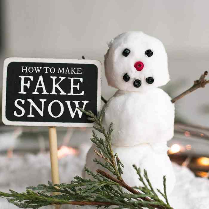 How to make fake snow for decoration